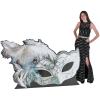 Fun Express Masquerade Ball Decorations Life Size Cardboard Cutout – 72″ x 45″ Giant Mask Standee for Party Photo Booth Props | Perfect for Prom, Wedding & Formal Event Decor