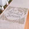 Fun Express Wedding Aisle Runner for Wedding Ceremony – 100ft White Runner with Floral Design | Perfect for Indoor & Outdoor Weddings, Rustic Farmhouse Christian Wedding Decor