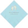 Light Blue Baby Feet Personalized Napkins with Silver Foil – Beverage – Party Supplies – 50 Pieces