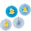 Rubber Ducky Hanging Fans – Set of 12 – Baby Shower, Gender Reveal and Birthday Party Decor