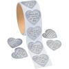 Silver Heart Thank You for Sharing Our Special Day Wedding Stickers – 1 Roll of 100 Thank You and Favor Stickers(1)