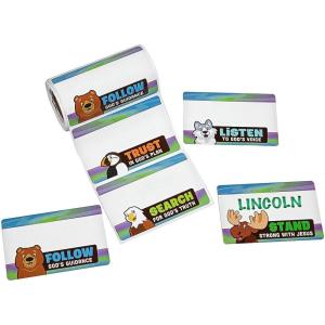 3 1/2″ x 2 1/4″ Great North VBS Name Tag Sticker Roll – 100 Pieces, Vacation Bible School Supplies