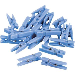 Blue Mini Clothes Pins (Bulk Set of 48) Gender Reveal, Baby Shower and Party Favors