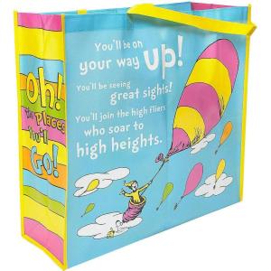 Fun Express 19″ x 17 1/2″ Large Dr. Seuss Oh, The Places You’ll Go Laminated Tote Bag