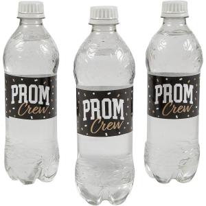 Fun Express 9″ x 2″ Bulk 50 Pieces Prom Crew Favor Stickers Water Bottle Labels