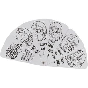 Fun Express Color Your Own Zoom-in VBS Fan Set – Customizable Craft Fans for Kids – Perfect for Vacation Bible School – Ideal for Creative Activities Group Projects and Arts & Crafts – 12 Pieces
