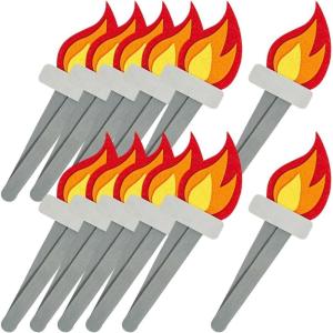 Fun Express Craft Stick Torch Magnet Craft Kit – Makes 12