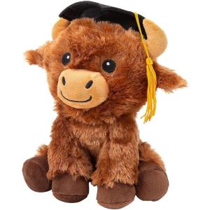 Fun Express Graduation Mortarboard Stuffed Highland Cow