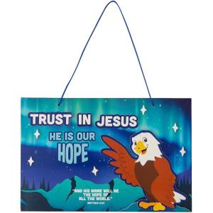 Fun Express Great North VBS Eagle Sign Craft Kit with Verse – Ideal for Vacation Bible School Religious Crafting and Group Activities – Perfect for Faith-Based Events and Celebrations – 12 Pieces