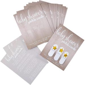 Fun Express Neutral Baby Shower Pickle Cards – 24 Pieces