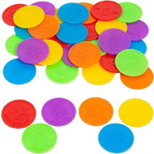 Fun Express Outer Space VBS Coins – Colorful Outer Space-Themed Coins for Vacation Bible School Activities Decorations Crafts & Learning – Perfect Kids Classroom Supplies Parties & Events – 144 Pieces