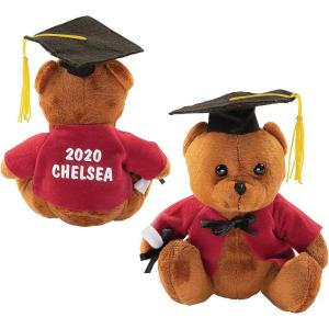 Fun Express Personalized Graduation Stuffed Bear – Burgundy – Toys – 1 Piece