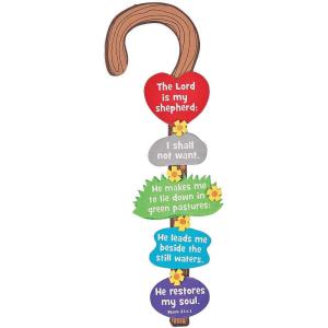 Fun Express Shepherds Staff with Verses of Psalm 23 Craft Kits – Makes 12 – Sunday School and VBS Crafts for Kids