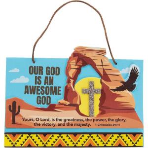 Fun Express Southwest VBS Overall Verse Sign Craft Kit – VBS Vacation Bible School Supplies/Decor – Makes 12