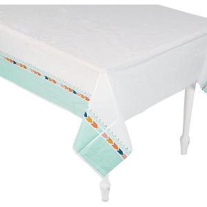 Fun Express Tribal Baby Shower Plastic Tablecloth – Party Supplies – 1 Piece