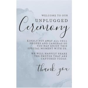 Fun Express Unplugged Ceremony Sign with Easel – White