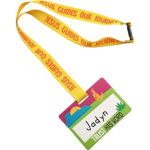 Outback VBS Name Tag Breakaway Lanyards – 12 Pieces, Vacation Bible School Supplies