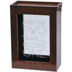 Two Become One Wedding Sand Ceremony Shadow Box – Wood and Glass – Home Decor