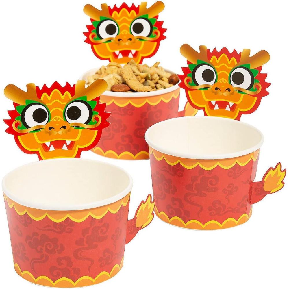 imageFun Express 2024 Lunar New Year Chinese Dragon Snack Cups 12 Pieces
