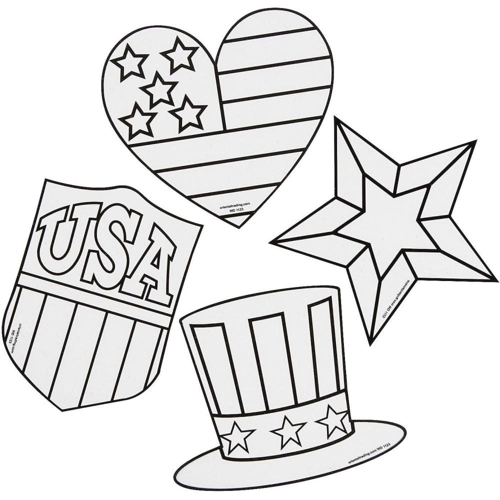 imageFun Express Color Your Own Patriotic Suncatchers  24 Pieces