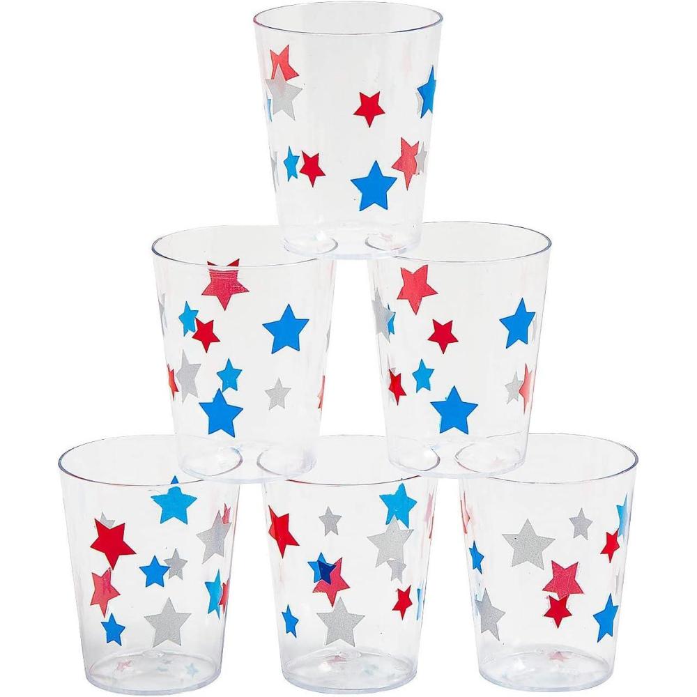 imageFun Express Patriotic Plastic Shot Glasses 24 Pieces
