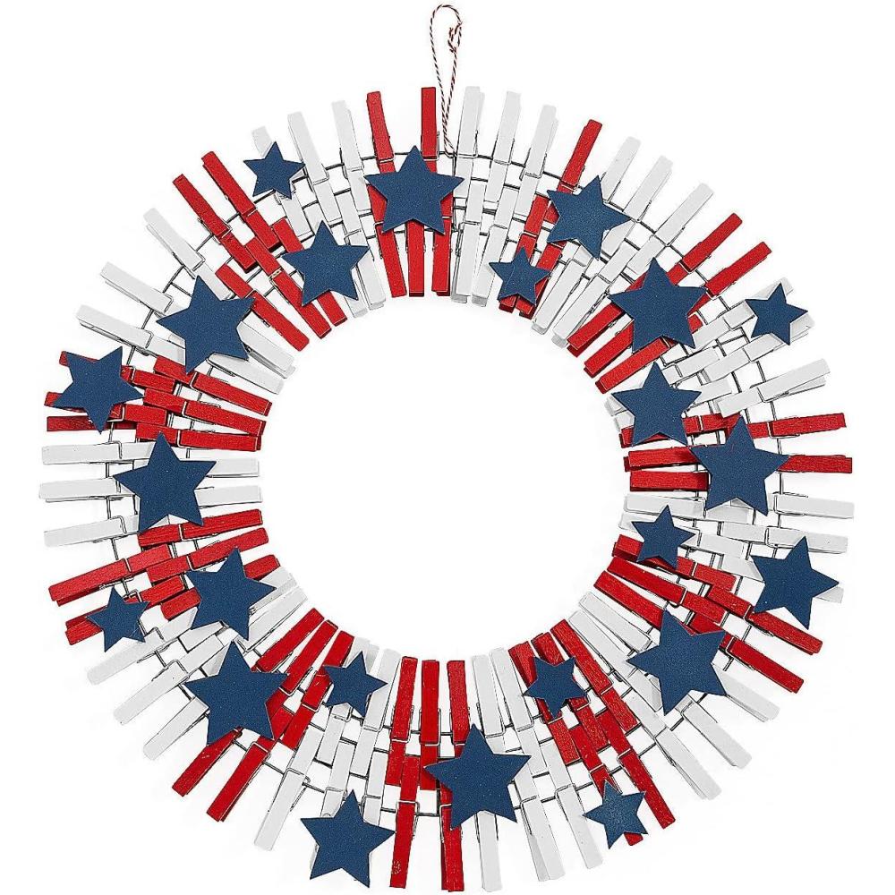 imagePatriotic Clothespin Wreath Craft Kit Makes 1