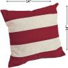 Fun Express 14″ x 14″ Patriotic Stars and Stripes Decorative Pillow Set, 2 Piece, American and Americana Decor, Great for Memorial Day, 4th of July, Veterans Day and Any Patriotic Event