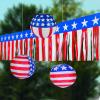 Fun Express American Flag Fringe for Fourth Of July Decorations – Elevate your Celebration with 100ft Patriotic Flag Fringe – Show Patriotism, Transform your Space with 4th Of July Outdoor Decorations