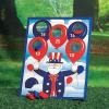 Patriotic Bean Bag Toss Game (Wood Base with 5 Bean Bags) USA Fourth of July Party Activities