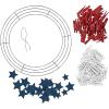 Patriotic Clothespin Wreath Craft Kit, Makes 1
