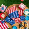Patriotic Cornhole Stars & Stripes Bean Bags with Drawstring Bag – 6″ Bean Bags with 12″ Drawstring Bag (Set of 9) – Perfect for Backyard BBQs, Fourth of July Parties, and Other Patriotic Events