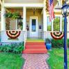USA Patriotic Burlap Bunting for Fourth of July – Rustic and Farmhouse Home Decor