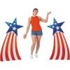 30″ x 54″ Patriotic Shooting Stars Cardboard Cutout Stand-Up Set – 2 Pieces