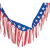 Fun Express American Flag Fringe for Fourth Of July Decorations – Elevate your Celebration with 100ft Patriotic Flag Fringe – Show Patriotism, Transform your Space with 4th Of July Outdoor Decorations