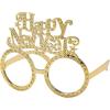 Fun Express Happy New Year Gold Glasses – Apparel Accessories – 12 Pieces