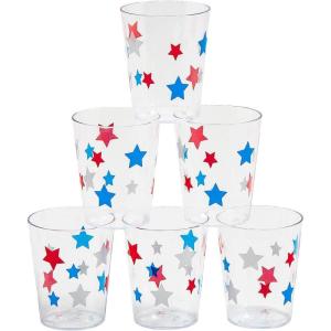 Fun Express Patriotic Plastic Shot Glasses, 24 Pieces