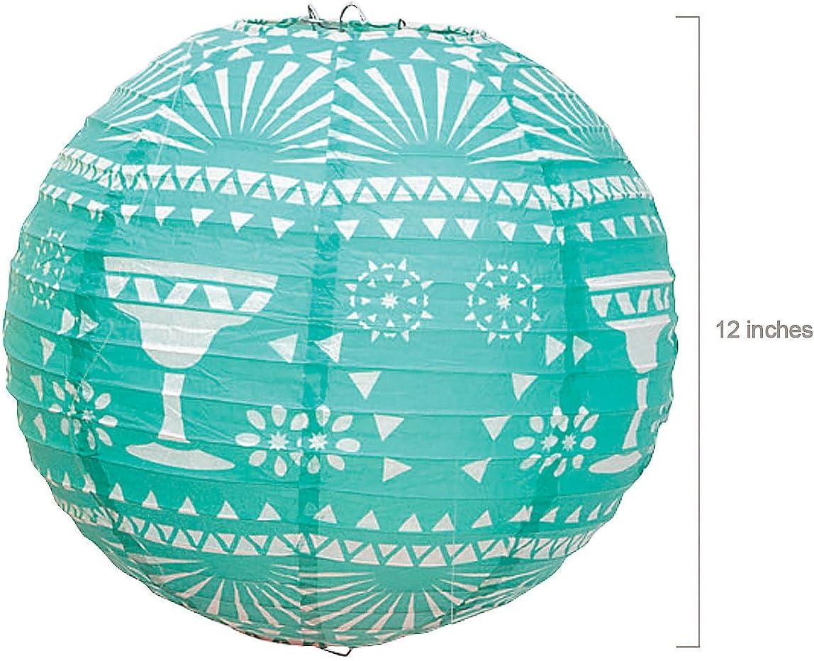 imageFun Express 12quot Papel Picado Hanging Paper Lanterns  Set of 6  Colorful Party Decor for Festivals Birthdays and Celebrations