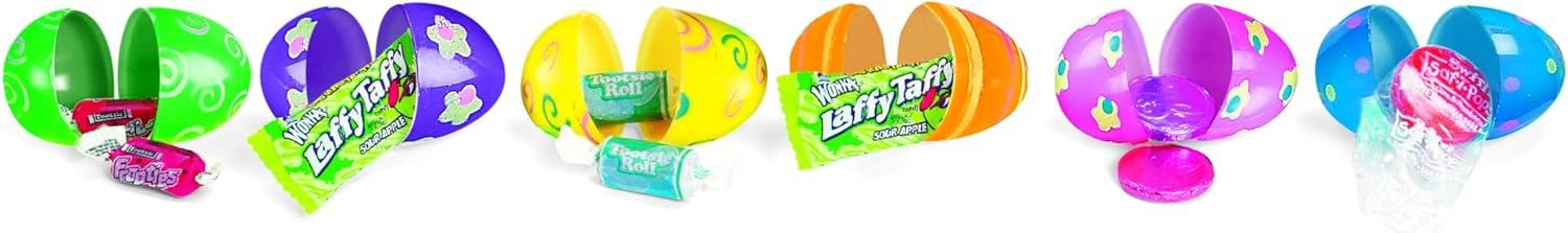 imageFun Express Candy Filled Easter Eggs Bulk 24 Pack  PreFilled Plastic Eggs with Assorted Sweet Treats for Easter Egg Hunt  Colorful Spring Party Supplies for Kids ampamp Family Celebrations