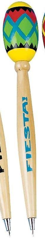 imageFun Express Fiesta Maraca Pen for Cinco de Mayo Set of 12 Stationery Party Supplies