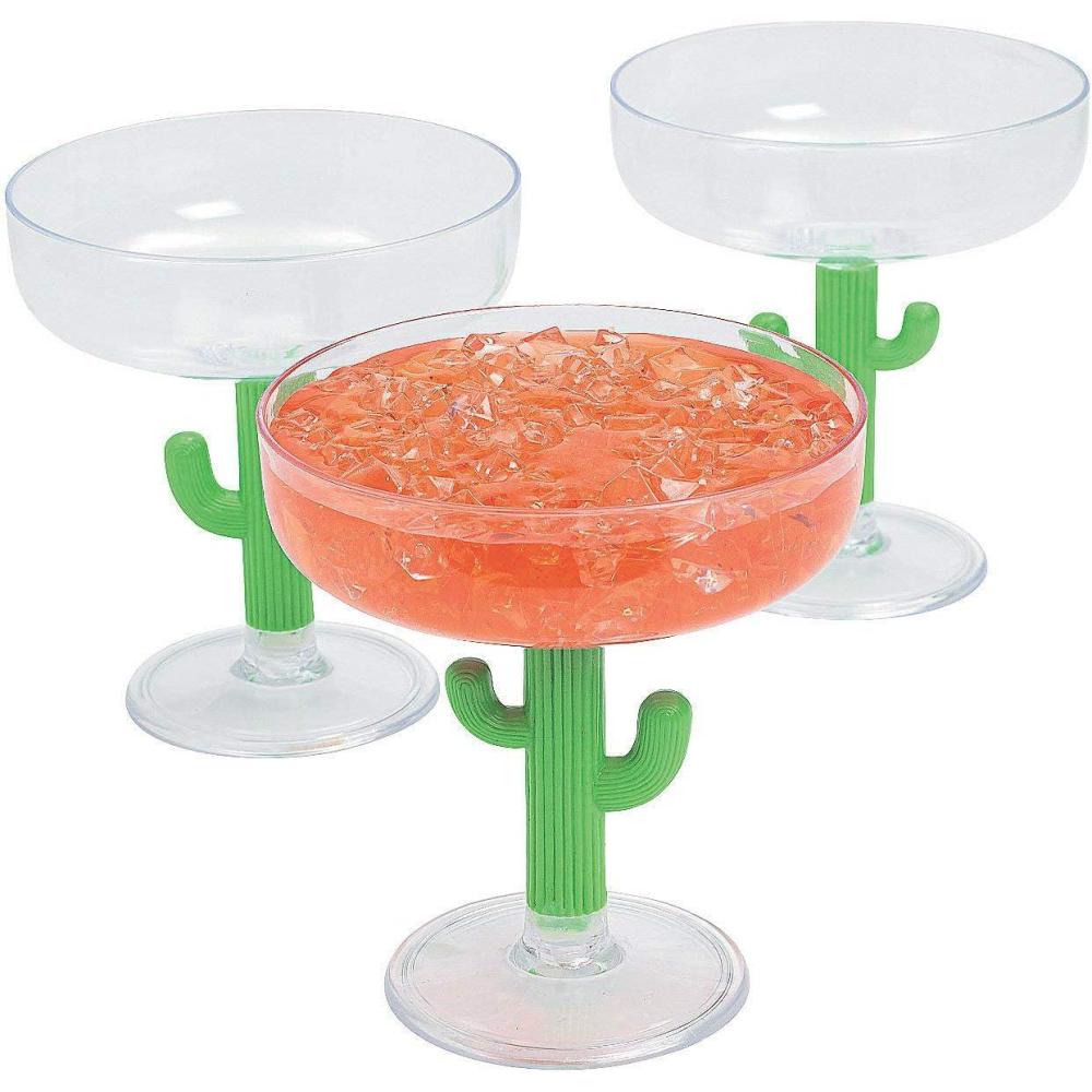 imageCactus Margarita Plastic Cups 12 pack of 12 oz cups Fiesta Cinco De Mayo Party Supplies