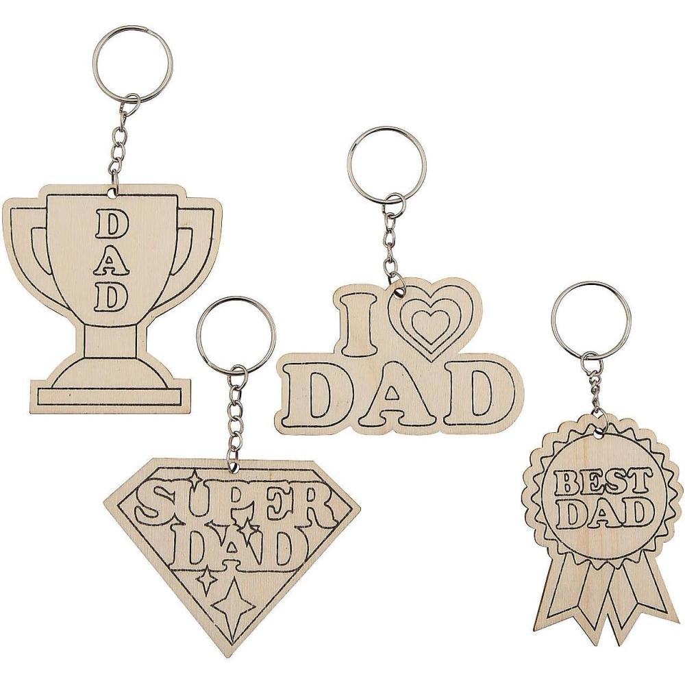 imageColor Your Own Wood Fathers Day Keychains  Crafts for Kids and Fun Home Activities
