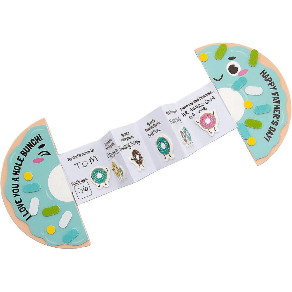 imageFun Express 6quot x 6quot Fathers Day All About My Dad Donut Foam Craft Kit  Makes 12