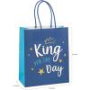 Fun Express 7 1/2″ x 9″ Medium Father’s Day King for the Day Paper Gift Bag, 12 Pieces