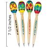 Fun Express Fiesta Maraca Pen for Cinco de Mayo – Set of 12 – Stationery Party Supplies
