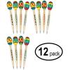 Fun Express Fiesta Maraca Pen for Cinco de Mayo – Set of 12 – Stationery Party Supplies