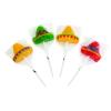 Fun Express Sombrero Suckers (Individually wrapped set of 12) Fiesta and Cinco de Mayo Candy – Multi Color