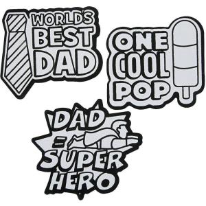 Color Your Own Fuzzy Father’s Day Magnets – Set of 12 – DIY Craft Gifts for Kids