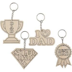 Color Your Own Wood Father’s Day Keychains – Crafts for Kids and Fun Home Activities