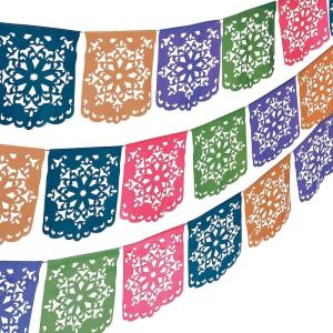 Fun Express – Flower Cut Out Banner for Cinco de Mayo – Party Decor – Hanging Decor – Pennants – Cinco de Mayo – 1 Piece
