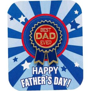 Fun Express Father’s Day Award Ribbon Pin with Card for 12